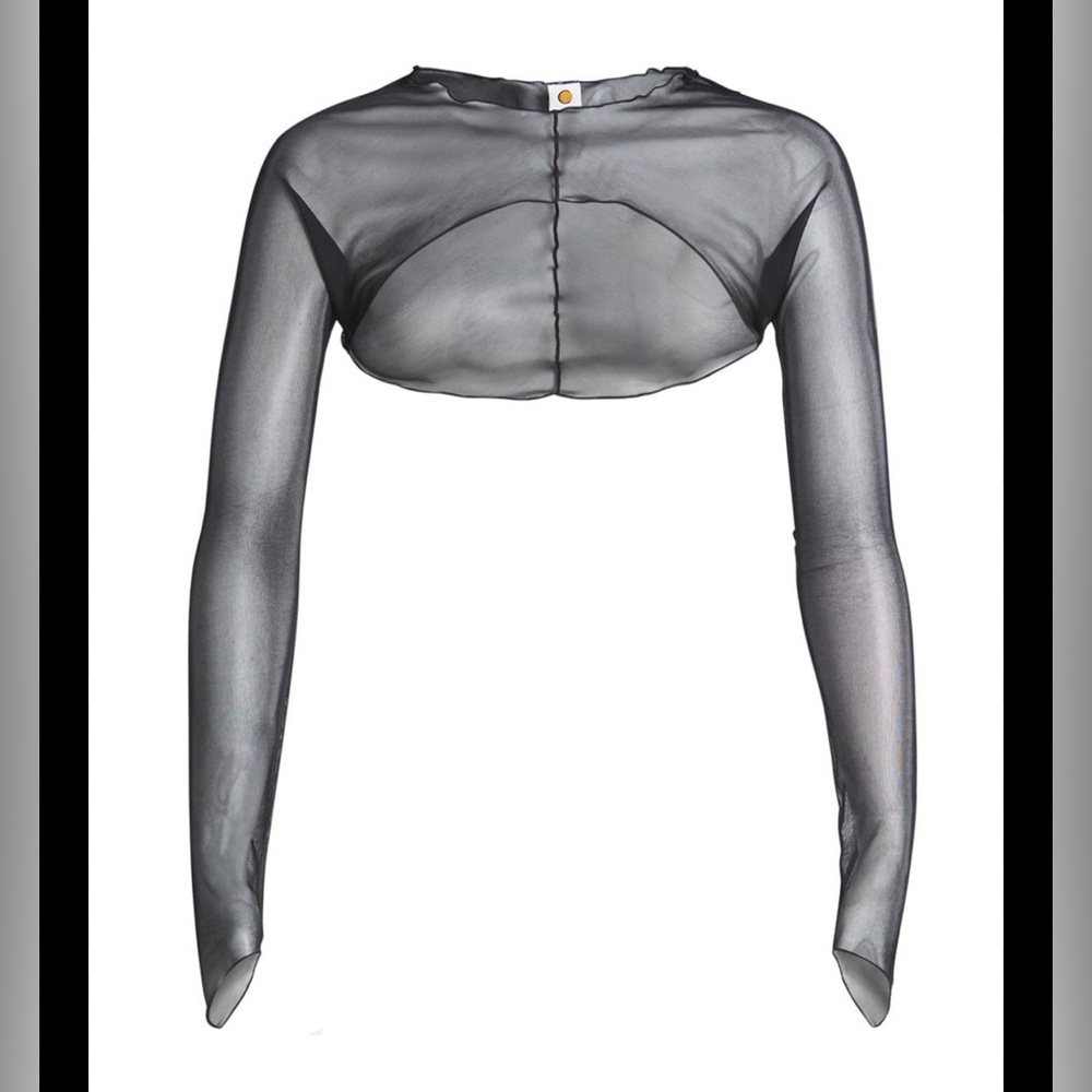 Tropic of C mesh shrug in Black - Size small